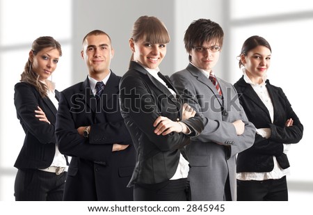 Young attractive business people - the elite dream team