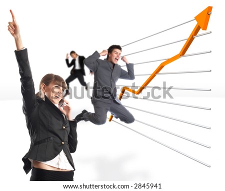 Great news Businesswoman receives great news on the phone Great news Businesswoman receives great news on the phone