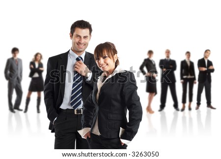 stock photo : Young attractive business couple - the elite business team - check my gallery for more pictures