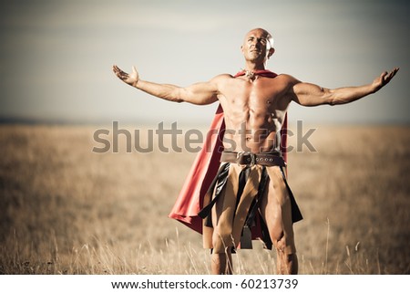 Gladiator, image of a well-built man