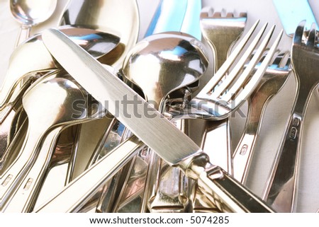 cutlery, sets of cutlery, silverware, fork, spoon, knife