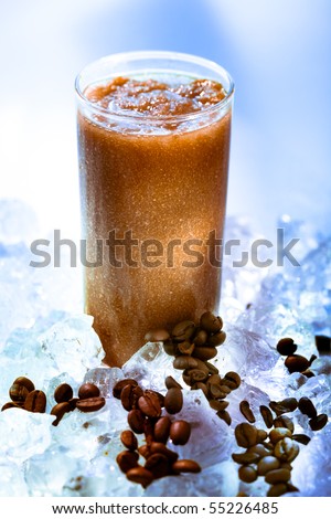 Coffee smoothie on the rocks