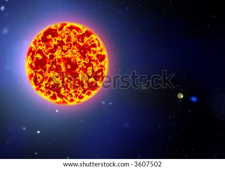burning sun background