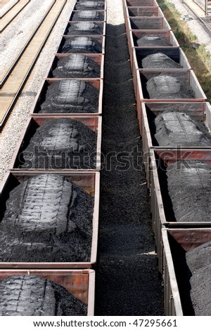 Railway transportation of coal train