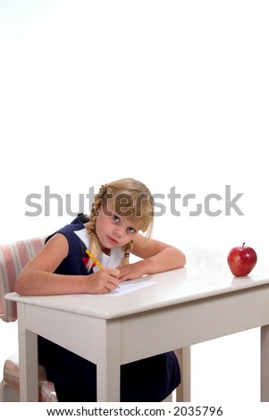 with apple for teacher