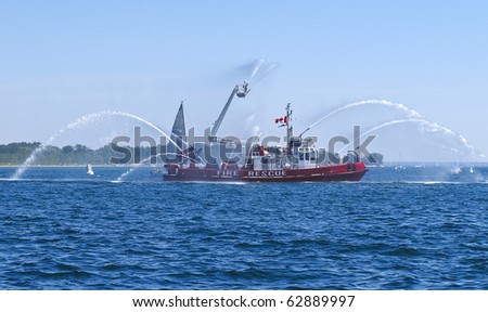 Fire Ship in Harbour
