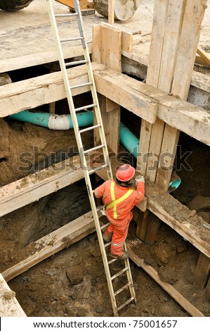 maintenance work on municipal water supply