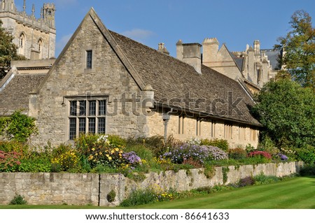 stone house in war memorial  garden, christchurch college, oxford, england