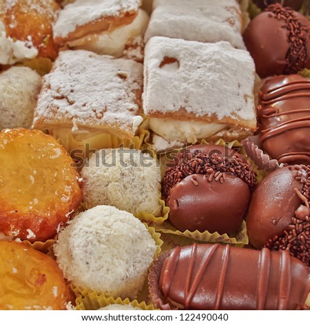 variety of pastries, sweet background