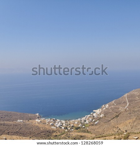 sea view from an Aegean island Greece