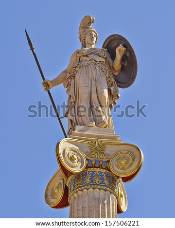 Athena the ancient Greek goddess of wisdom and science