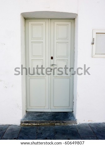 Traditional Greek house door