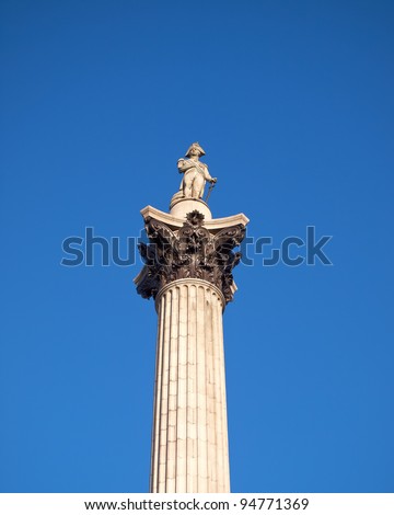 Nelson\'s column in Trafalgar square, London