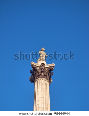 Nelson\'s column in Trafalgar square, London