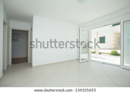 Empty house interior completely unfurnished