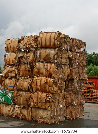 stack of paper waste before shredding