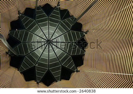 abstract ceiling design in a shape of a flower