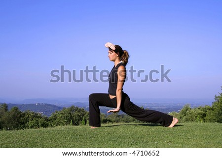 attractive young woman practicing self defense