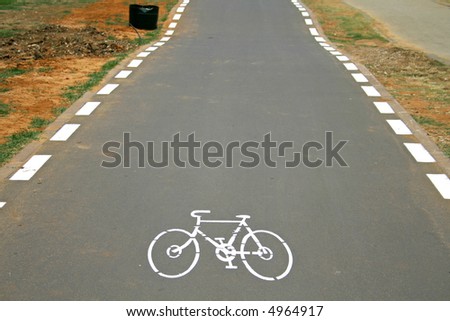cyclelane sign on tarmac road