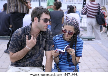 couple from different cultures trying to communicate