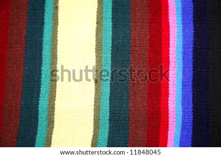 woven textile rainbow pattern