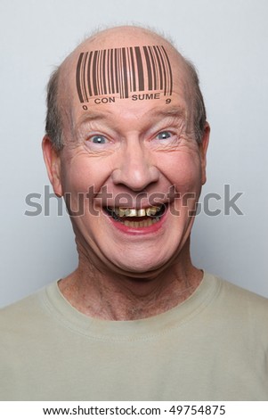 barcode on forehead