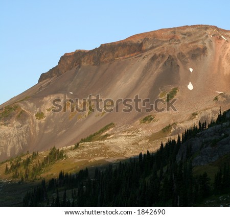 Ring Mountain. A dormant volcano in Callaghan Valley. British Columbia. Canada.