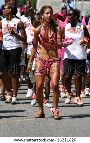 OTTAWA, ON - AUGUST 16: People dancing in the Caribe-Expo Street Parade on August 16, 2008 in Ottawa, Ontario, Canada.