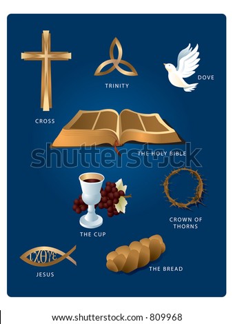 Bible, Wine, Bread, Fish,