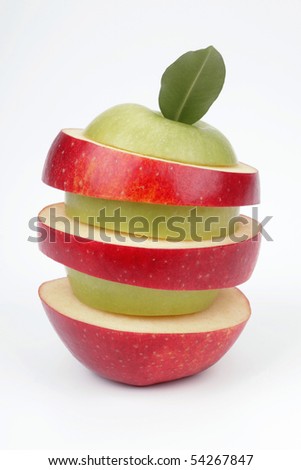 Mixed-fruit on a white background