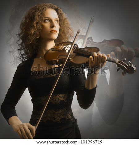 Violin musician violinist woman playing music