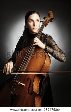 Cello Cellist classical musician playing musical instrument orchestra player