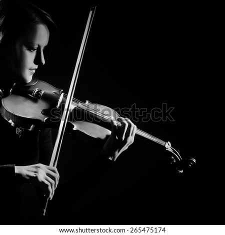 Violin music instrument Violinist playing violin player. Orchestra instruments