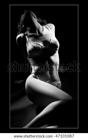 black and white photography women. stock photo : Woman in
