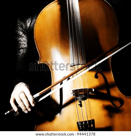 Cello musical instrument cellist hand. Classical musician violin music playing