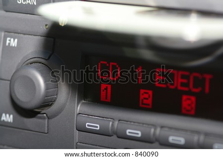 Car radio ejecting a CD