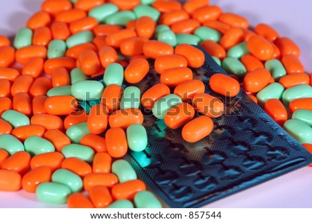 Vitamin Pills on a Safety Strip