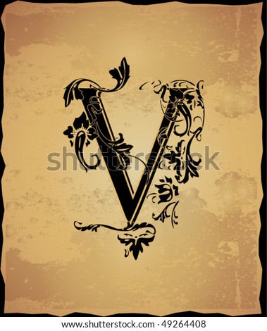 Tattoo Design Letters V