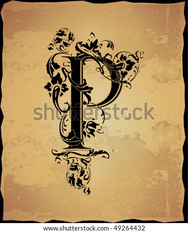 letter p tattoo
