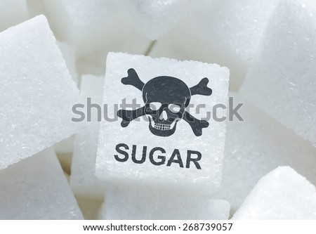 Sugar cubes and skull inscription