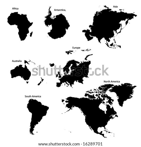 Free Vector  on The Seven Continents Of The World Stock Vector 16289701   Shutterstock