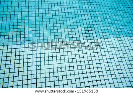 Pool water pattern. Flares on the bottom of the swimming pool