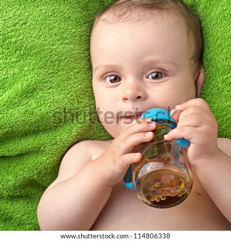 Boy Drinking Tea