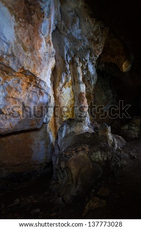 In the Krimean cave Man