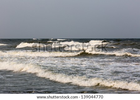 High waves of Indian Ocean
