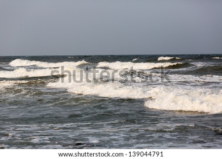 High waves of Indian Ocean