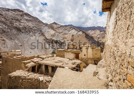 Indian monastery Lamayuru in the province of Ladakh. Indian Himalayas