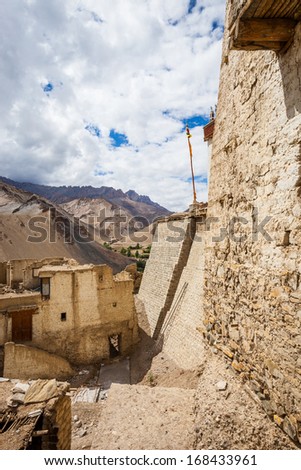 Indian monastery Lamayuru in the province of Ladakh. Indian Himalayas