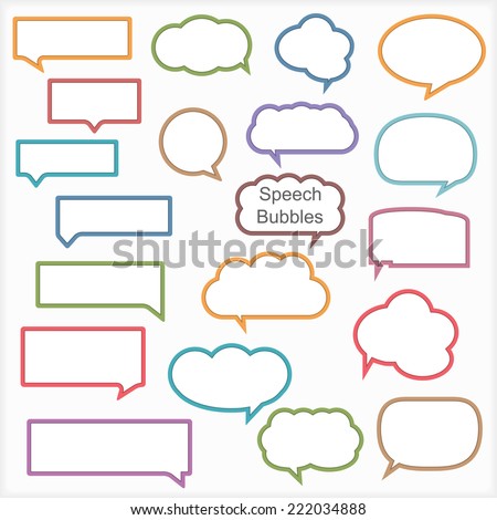 Set of different speech bubbles vector eps10 illustration Set of different speech bubbles vector eps10 illustration