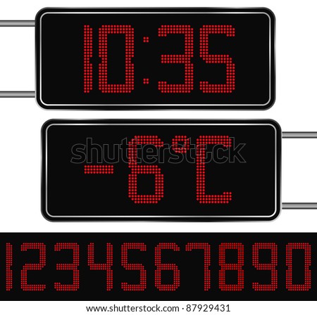 Red Digital Clock